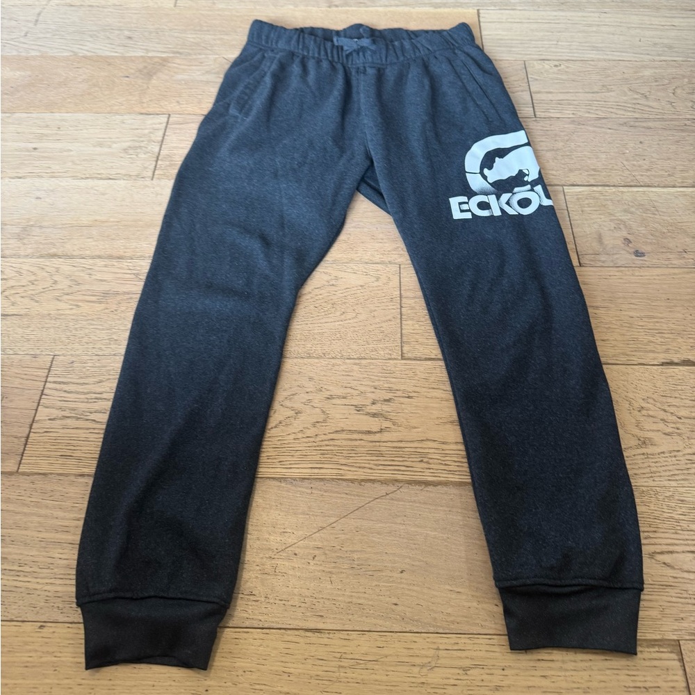 Ecko Unltd Mens Jogger‎ Sweatpants Charcoal Fleece Graphic Rhino Medium (586)